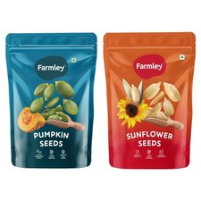 Farmley Edible Seeds Combo 400g | Sunflower & Pumpkin Seeds | Protein-Rich 52.16 per gallon