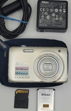 Nikon Coolpix S3100 Digital Camera 14.0 MP + Complete Tested Fully Functional 