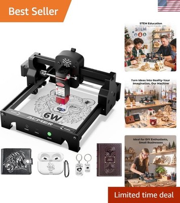 S1 Laser Engraver 6000mW, Compact Desktop Engraving & Cutting Machine for DIY...