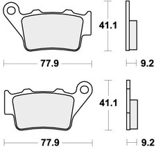 SBS Brake Pads Rear For HUSQVARNA CR 250 1996 - 2004