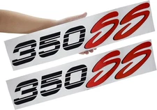 Set of 2 350 SS Side Bed Decals Stickers Vinyl Graphics Replacement for 350SS