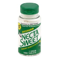 Sweet Saccharin Tablets 1-Grain 1000 Tablet Bottle