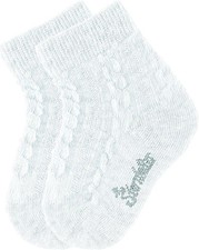 Sterntaler 2 Pairs Children's Socks Children's Socks Cable Knit DP Socks, White, 27-30 EU