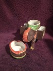 CERAMIC ELEPHANT COMBINATION CIGARETTE MATCH HOLDER & ASHTRAY — photo 9