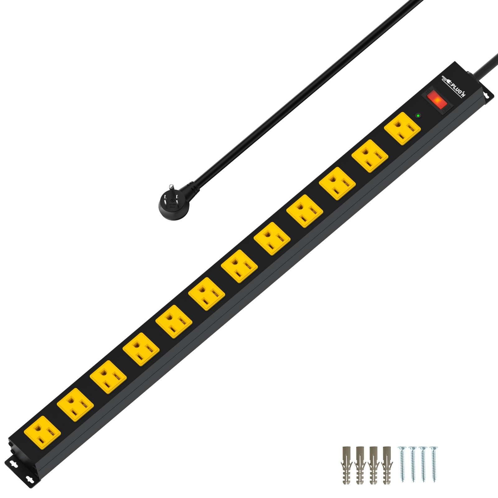 12 Outlet Long Power Strip, 2100 Joules Surge Protector, 6FT Power Cord, Wide...