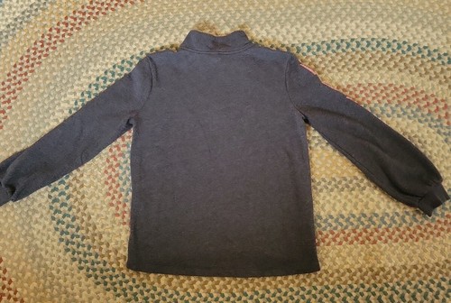 Preowned-Old Navy Girls Jacket Sz XXL (18) Gray 1/3 Zip~Long Sleeve~LOVE & PEACE - Picture 2 of 9