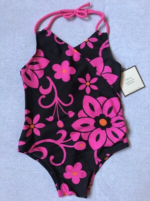 GAP babyGap NWT Flower Print One-Piece Swimsuit Swimwear UPF 50+ size  years