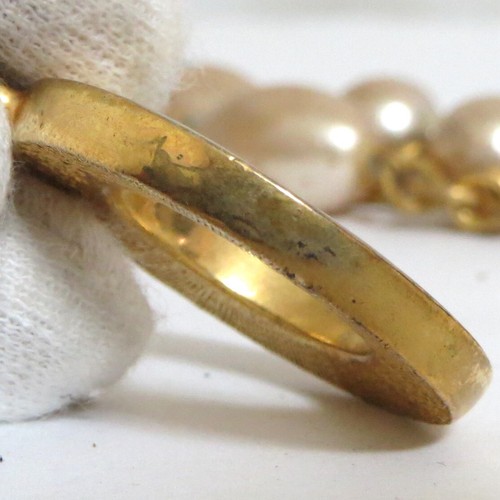 Auth Vintage Celine Faux Pearls Long Necklace Chain Belt Goldtone 90cm/35.4" in - Picture 5 of 24