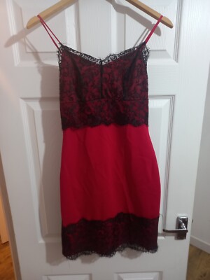Red And Black Lace Strappy Short Dress Size 8 Primark | eBay UK Red And Black Lace Strappy Short Dress Size 8 Primark | eBay UK