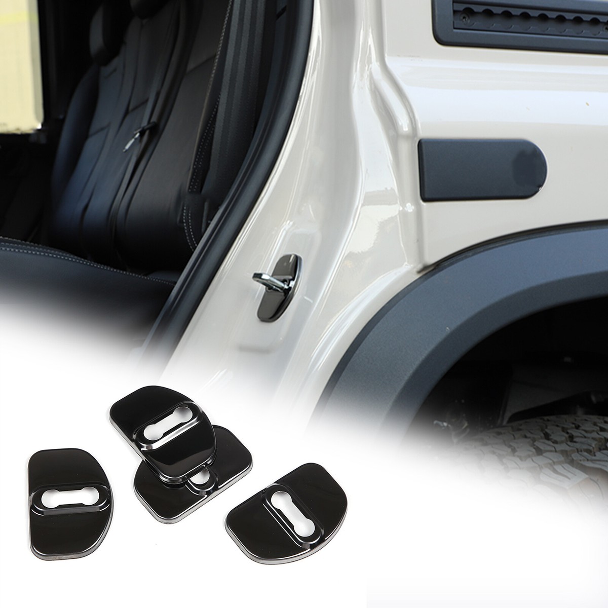 4 Pezzi Copertura Serratura portiera Auto, per Cupra Formentor 2020-2024 Copertura Protettiva Chiusura portiera Auto,A Black