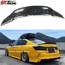 For 2013-17 Honda Accord Sedan R Style Carbon Fiber Rear Trunk Lip Spoiler Wing