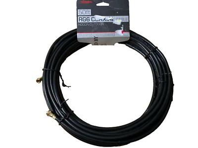 Rocketfish RF-RG650BK2 50ft Antenna Cable RG6 Coaxial Cable