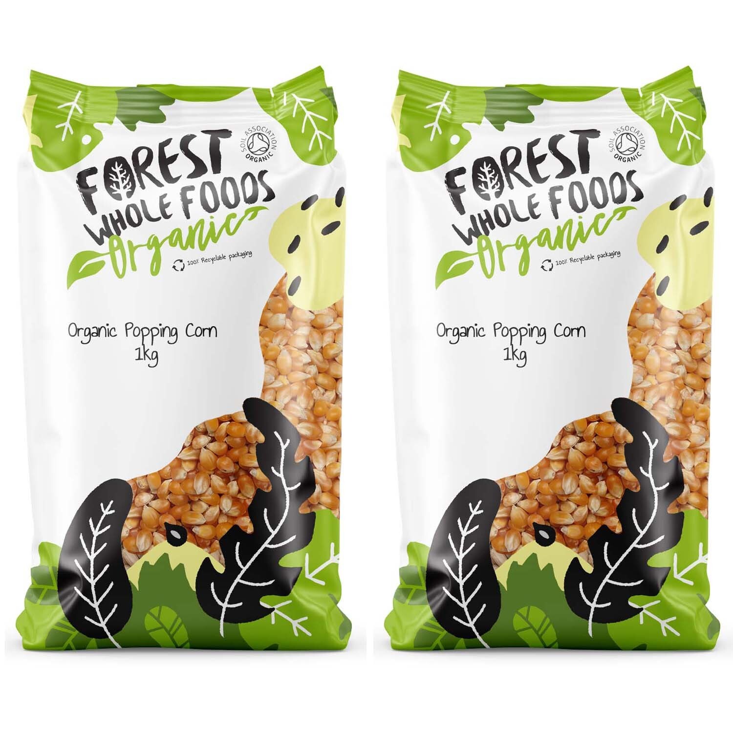 Organic Popping Corn (Popcorn Kernels) 2kg - Forest Whole Foods