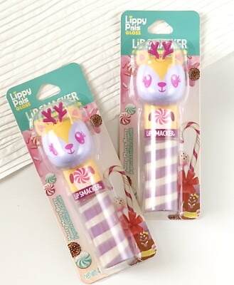 2 Pack~Lip Smacker MERRY MERRY BERRY Lippy Pals Collection Lip Balm 0.26 oz/ea