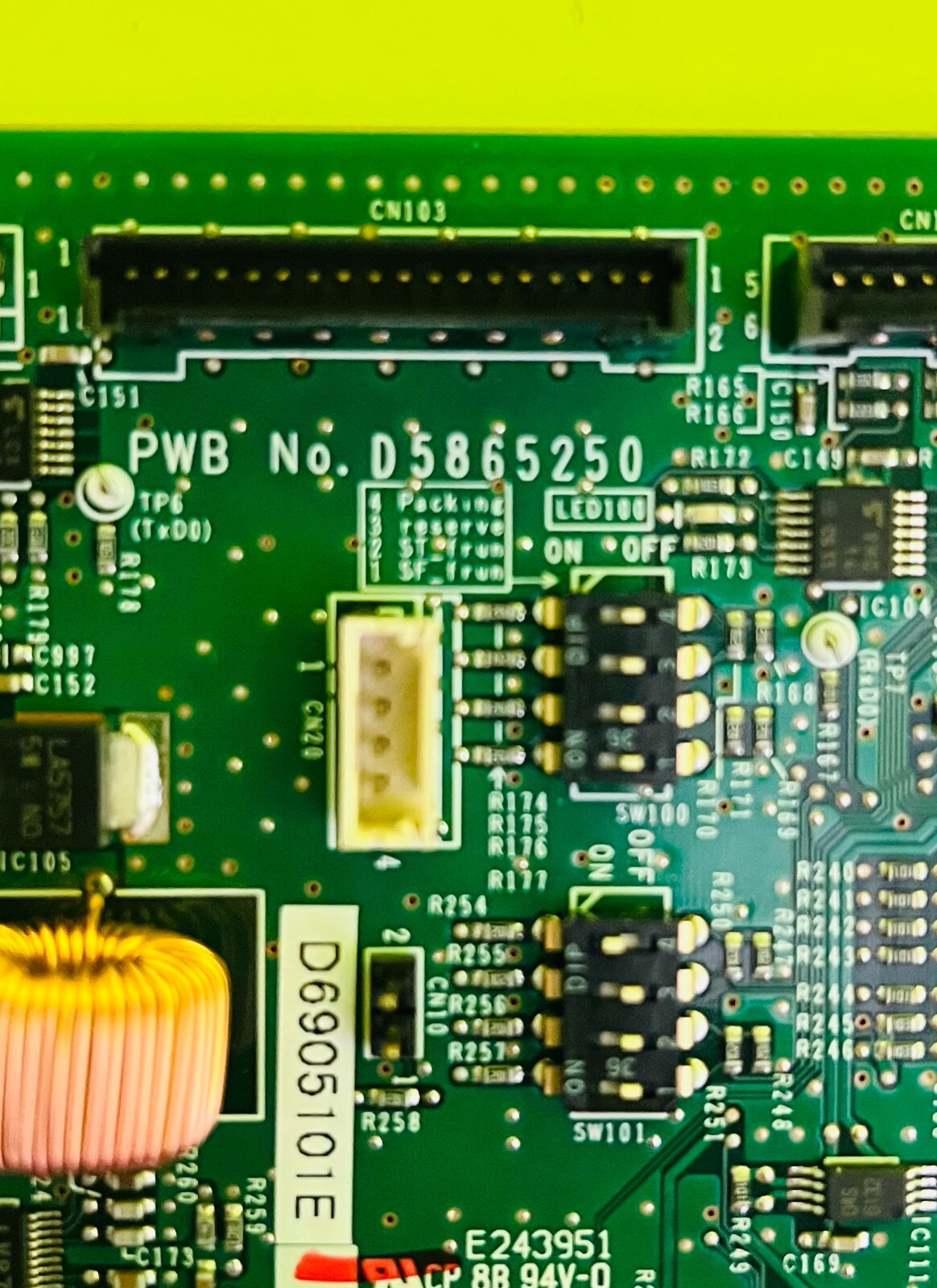 Genuine Ricoh Savin Lanier SR3130 PWB Card Main Control Board D6905101 OEM