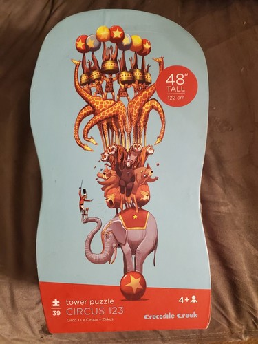 Circus 123 Turm Puzzle, 39 Teile 48 Zoll groß Crocodile Creek