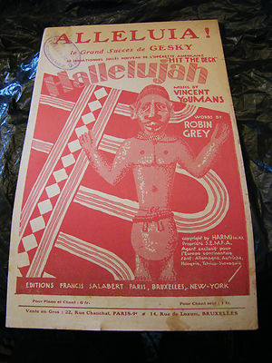 Notenblatt Alleluia! Hallelujah Gesky Music Sheet 1927