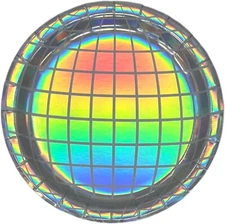 Bolaras Silver Disco Ball Paper Plates - 25 count - 9" diameter