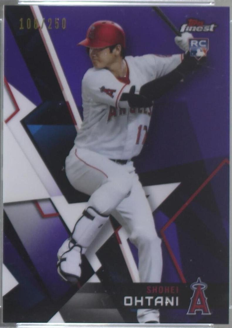 2018 Finest Ohtani Purple Ref RC /250 大谷 2018 Topps Finest - Shohei Ohtani #100 Purple Refractor /250 (RC
