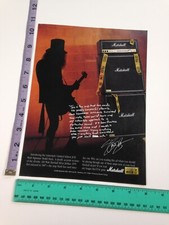 1-page Clipping - Slash Marshall Guitar Amps photo PRINT AD 90's NO TARIFFS