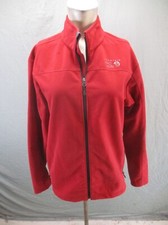 MOUNTAIN HARDWEAR Size M Men Red Full Zip Stand Collar FleeceAthletic Jacket 293