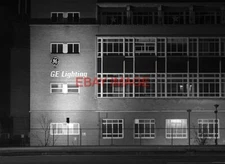 PHOTO  RUSHEY MEAD LEICESTER GE LIGHTING FACTORY BY NIGHT I ONLY EVER MANAGE TO