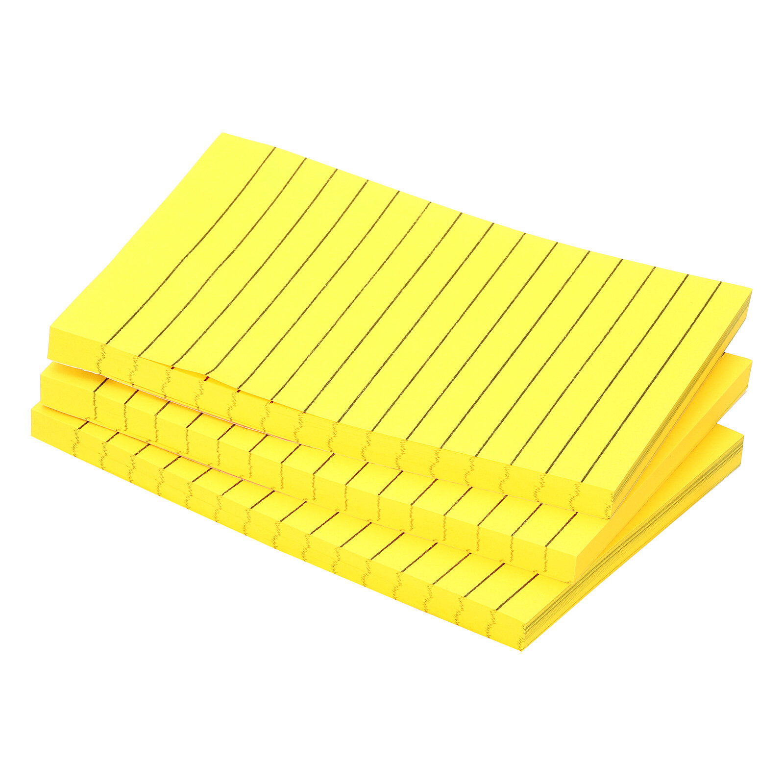 3 Pack 4x6 Lined Sticky Notes 100 Sheets Per Pad Yellow Self-Stick Memo Pads-image