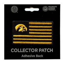 Iowa Hawkeyes Flag Iron On Embroidered Patch