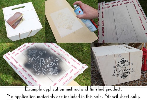 Alphabet number stencil Shabby Chic furniture 45/47mm font & custom lettering - Picture 2 of 2