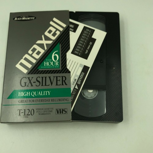Maxell T-120 GX-Silver High Quality VHS Videocassette 6 Hour Extend Mode Blank - Picture 3 of 4