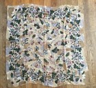 Vintage 1993 Laura Ashley 34" Sheer Floral Scarf 