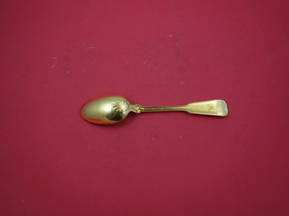 Shell and Thread Vermeil by Tiffany and Co Sterling Place Soup Spoon 7 1/8" - Image 2 of 2