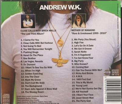 Andrew W.K. Close Calls With Brick Walls & Mother Of Mankind CD
