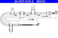 ATE Handbremsseil Rechts FüR Hyundai Getz 1.1-1.6 09.02-12.10 OE 59770-1C300