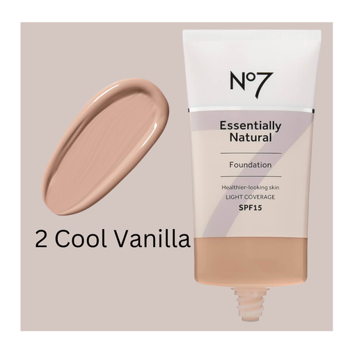 No7 Essentially Natural Foundation 40ml, Light Coverage, SPF15 All