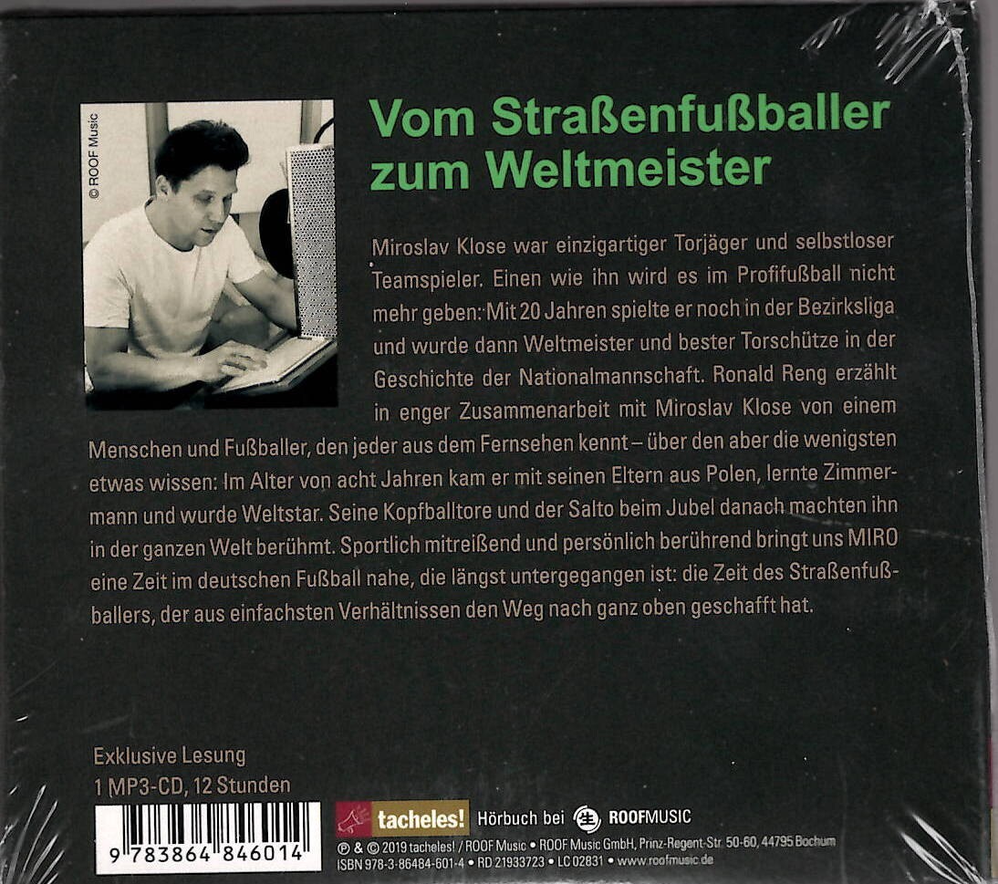 Thumbnail - Miro Von Ronald Reng / Cd Hörbuch Über Mirolav Klose / Fussball - Neu