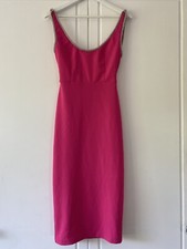 HOT PINK BACKLESS MIDI DIAMANTÉ DRESS  FASHIONNOVA S BNWT PRETTY EVENING PARTY
