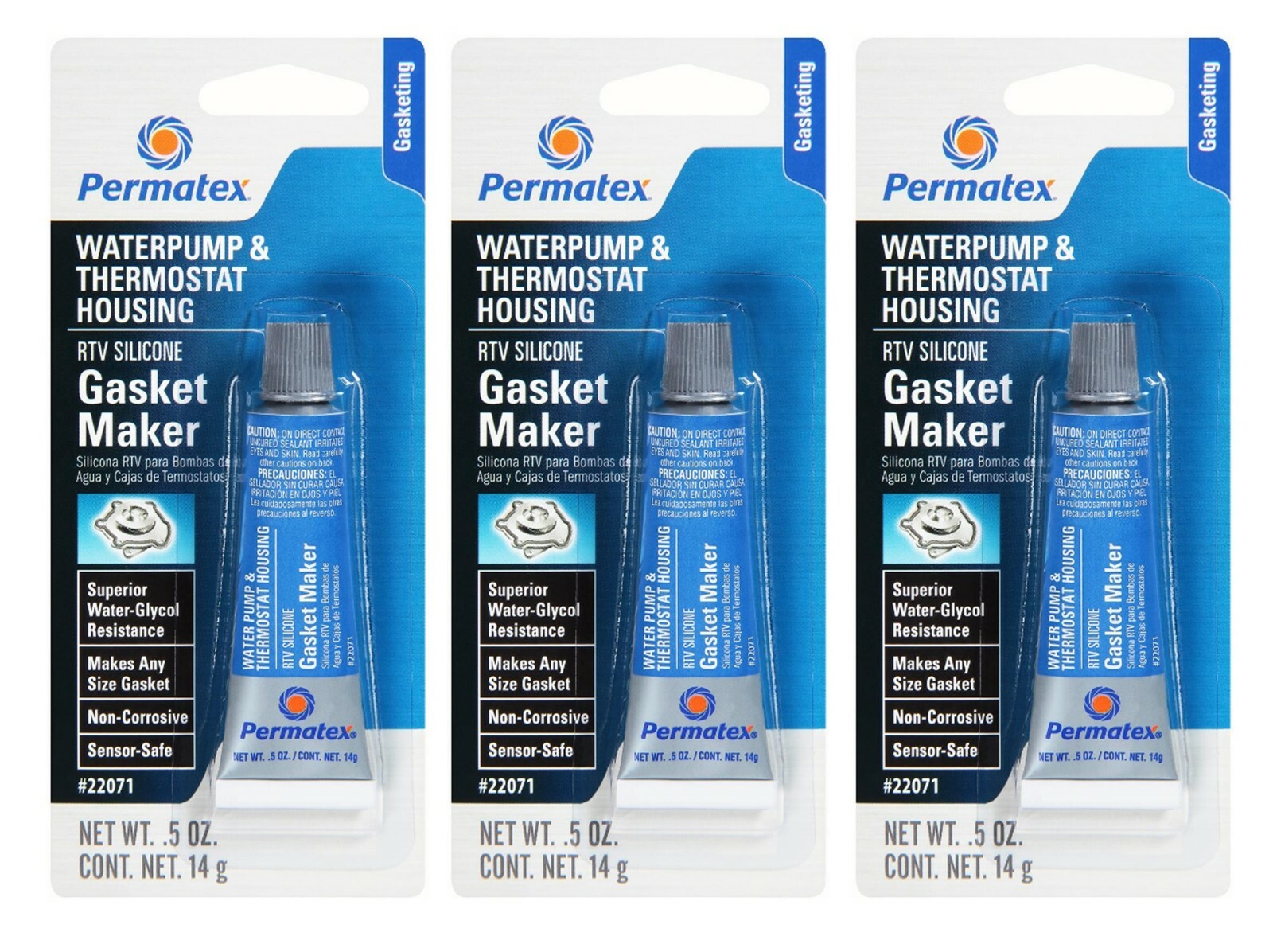 Permatex® Set of 3 Water Pump Thermostat RTV Silicone Gasket Maker 0.5