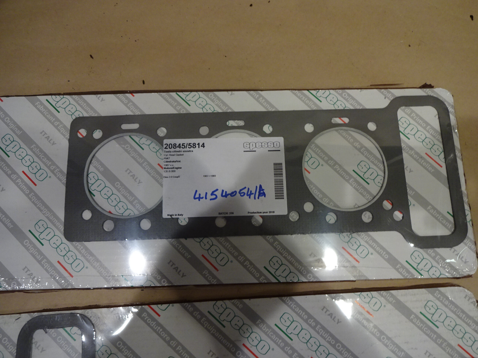 Ferrari 206 - Set Of Cylinder Head Gaskets 4154053/A - 4154054/A