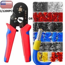 1200PCS Connectors Cord Wire Crimp Cable Pin End Bootlace Ferrule Terminals Kit