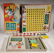 Vintage 1967 Milton Bradley GO TO THE HEAD OF THE CLASS Board Game 4175 EUC