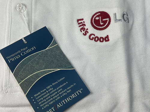Vintage LG Life is Good Polo Shirt by Port Authority Mens XL Pima Cotton NWT - Picture 4 of 7