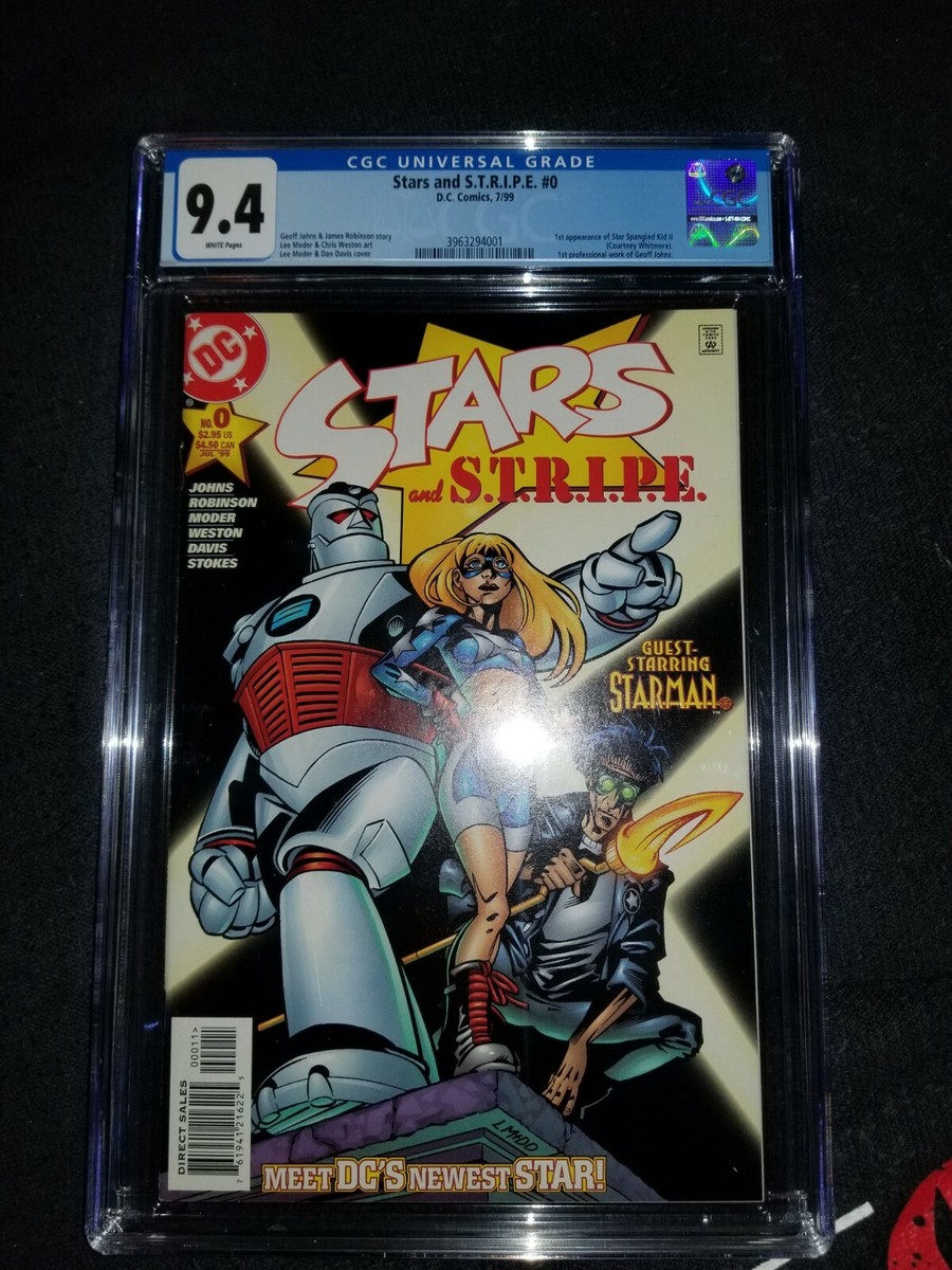 STARS AND STRIPE CGC 1st App STAR GIRL Courtney Whitmore DC Comics  1999