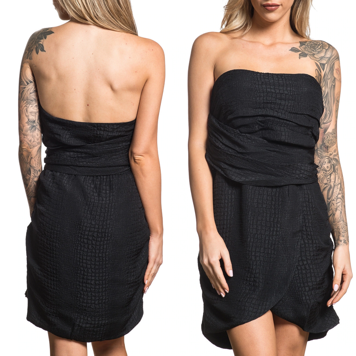 affliction black premium dress Women's BAILEY TULIP Dress Retail $248 Affliction Womens Iron Soul regprice Trumpet Plus Size Black Color Code:015
