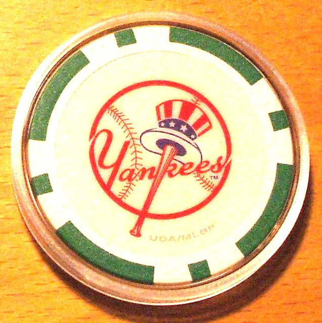 (1) New York Yankees Poker Chip Golf Ball Marker Green eBay