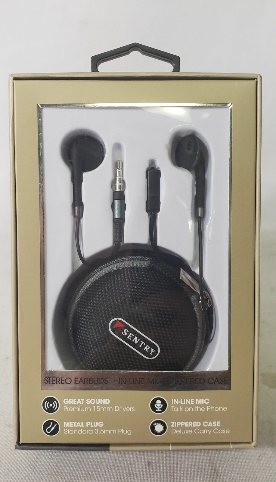 Sentry Hb876 Stereo Earbuds in Line Mic 