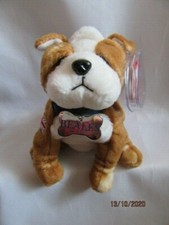 TY BEANIE BABY BONZER - THE BULL DOG - BEALES EXCLUSIVE - RETIRED WITH TAGS