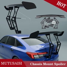 FOR MANY CARS TRUNK CHASSIS MOUNT BACK KIT GT RACING ABS SPOILER WING ADJUSTABLE