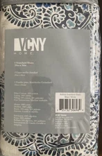 VCNY Home Sham Blue & White Paisley 1 Standard 20x26 Sham 100 Percent Cotton