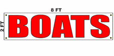 BOATS Banner Sign 2x8 for Used Car Auto Sales Lot